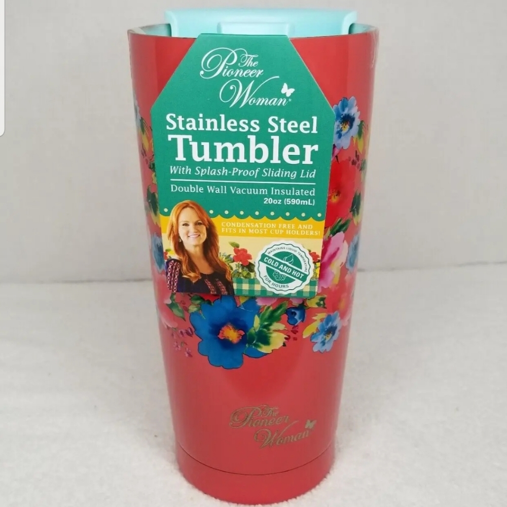 The Pioneer Woman 20 oz Maverick Breezy Stainless Steel Insulated Tumbler